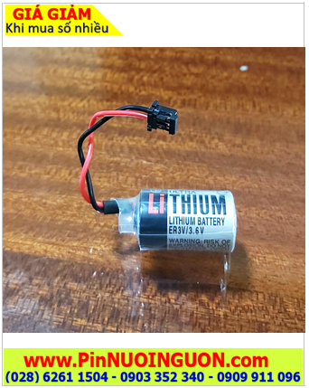 Toshiba ER3V, Pin nuôi nguồn PLC Toshiba ER3V lithium 3.6v 1/2AA 1000mAh chính hãng _Xuất xứ Nhật